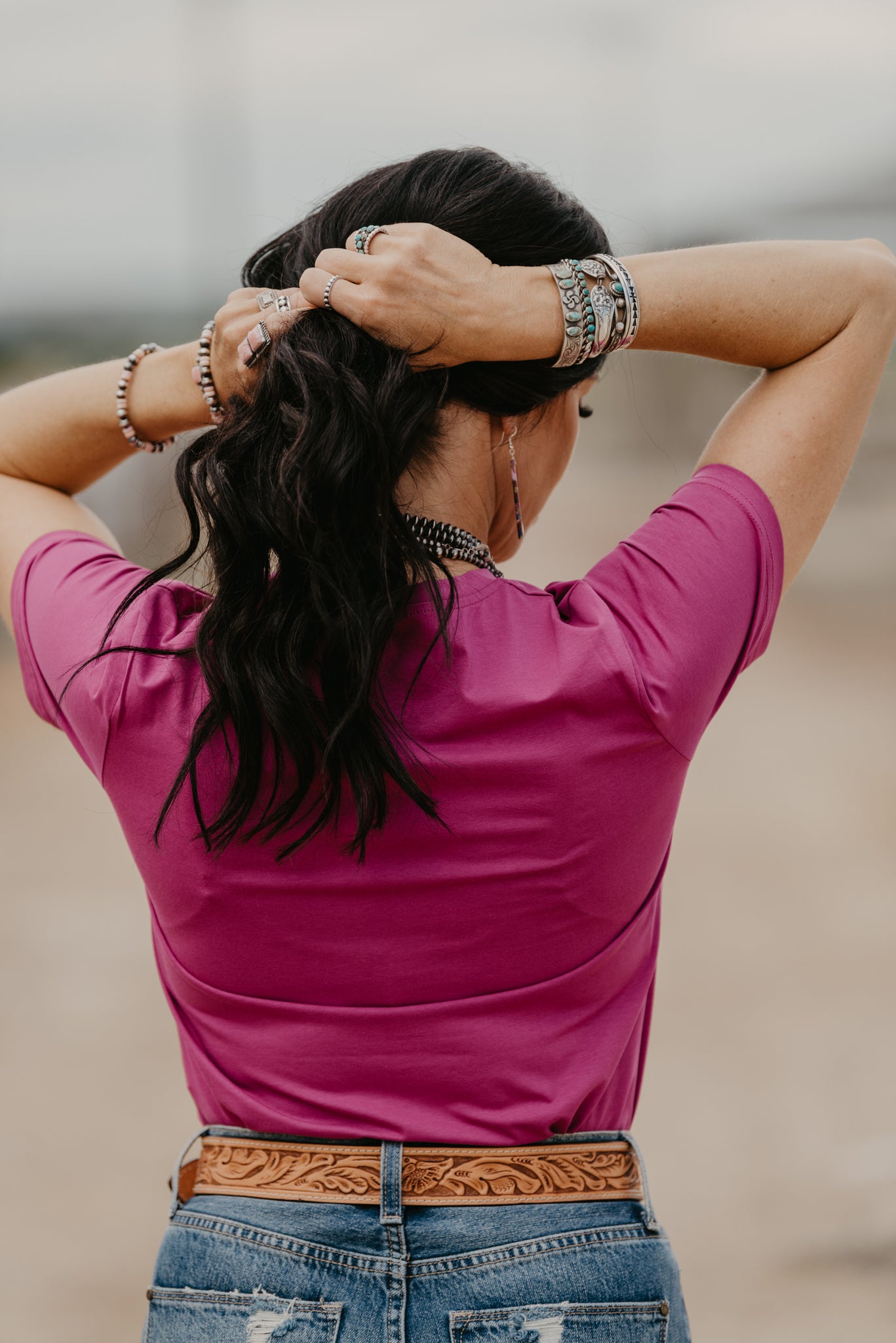 Handy As A Pocket Tee - Pop Pink