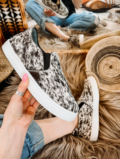 Utah Cowhide Sneaker - Salt & Pepper