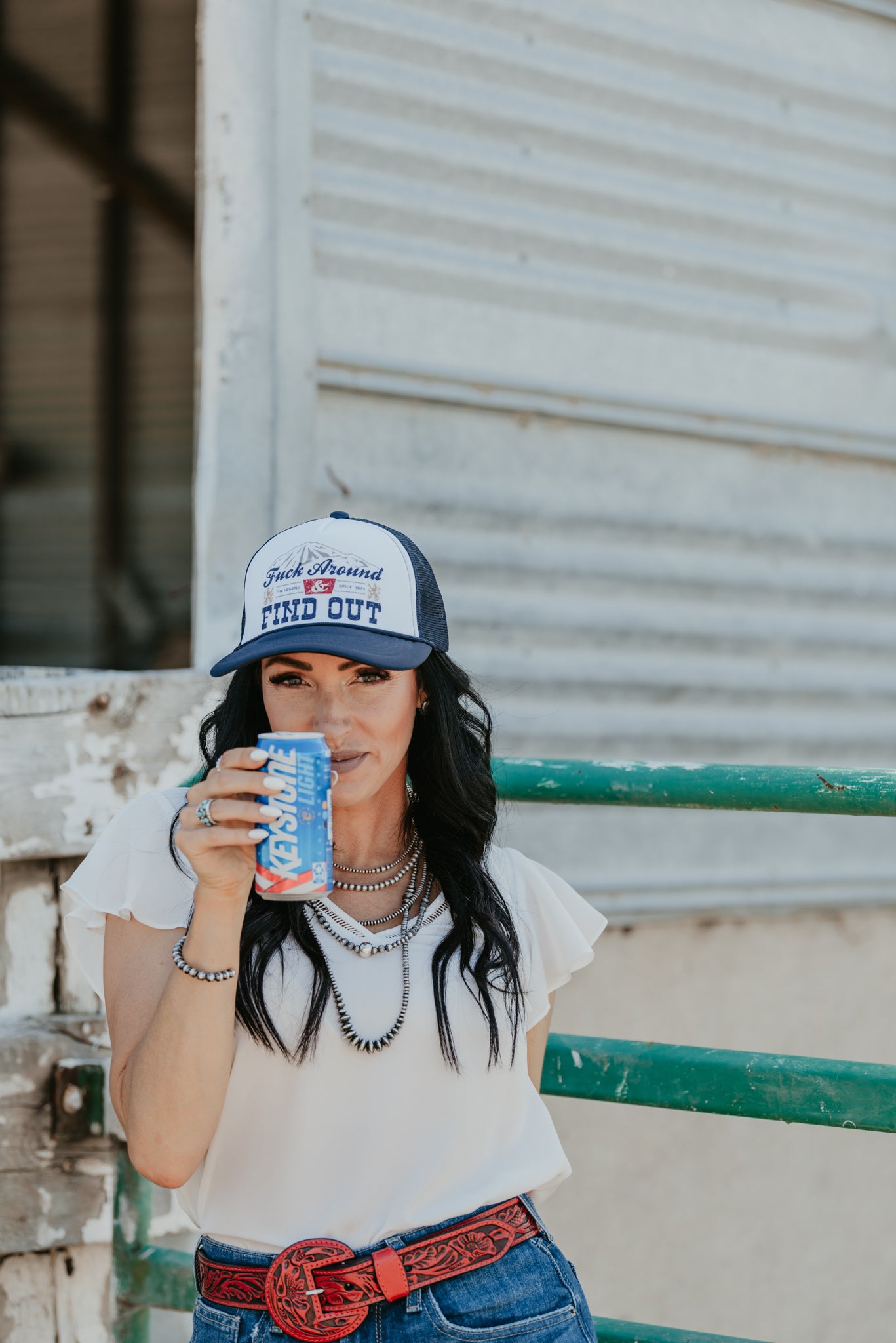 F Around & Find Out Trucker Hat - Blue