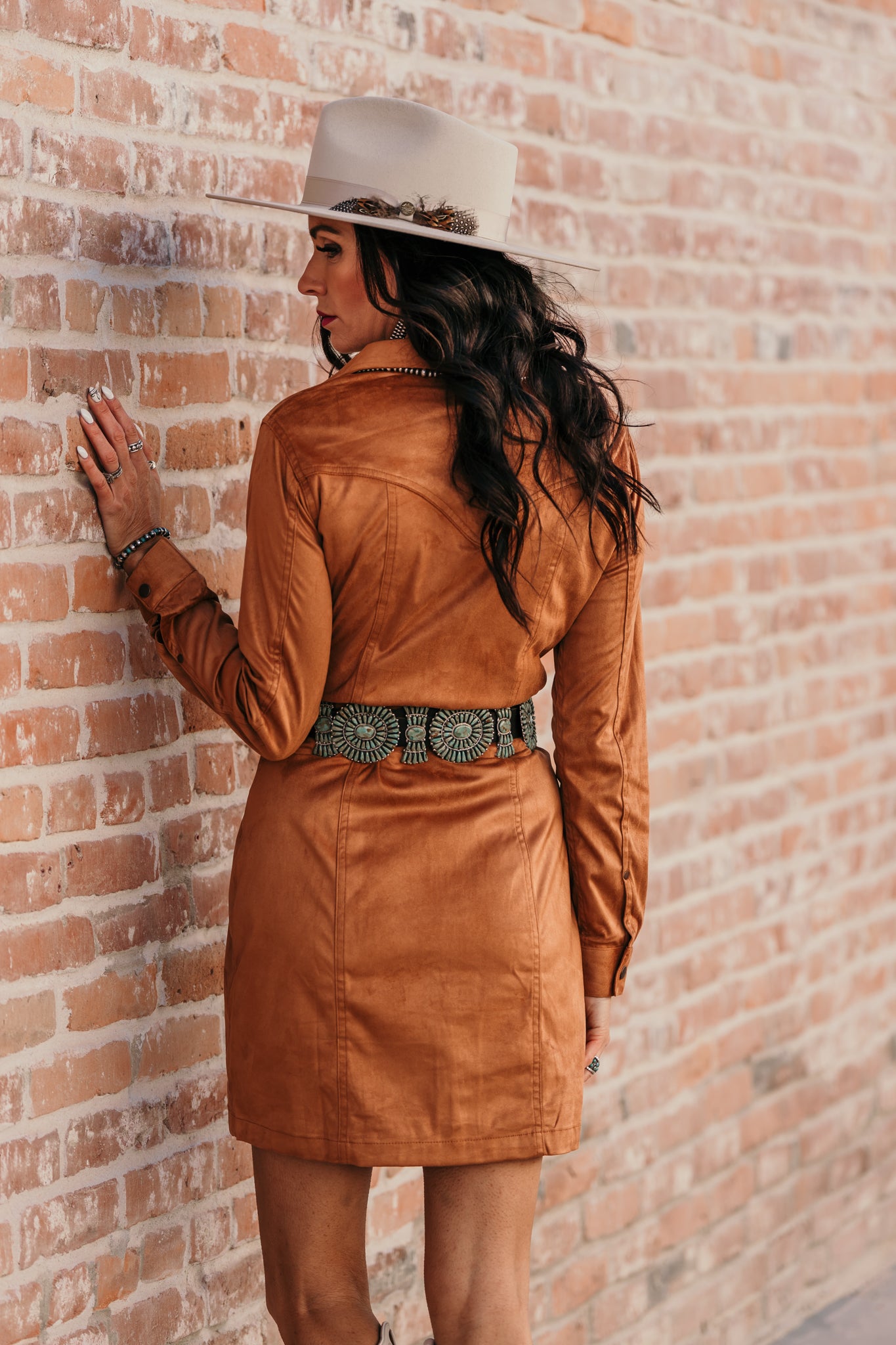 Riggins Suede Retro Dress