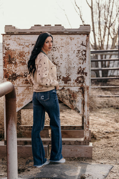 Western Babe Embroidered Sweatshirt