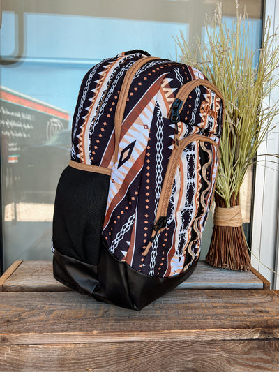 Ox Backpack by Hooey - Rust & Tan Aztec