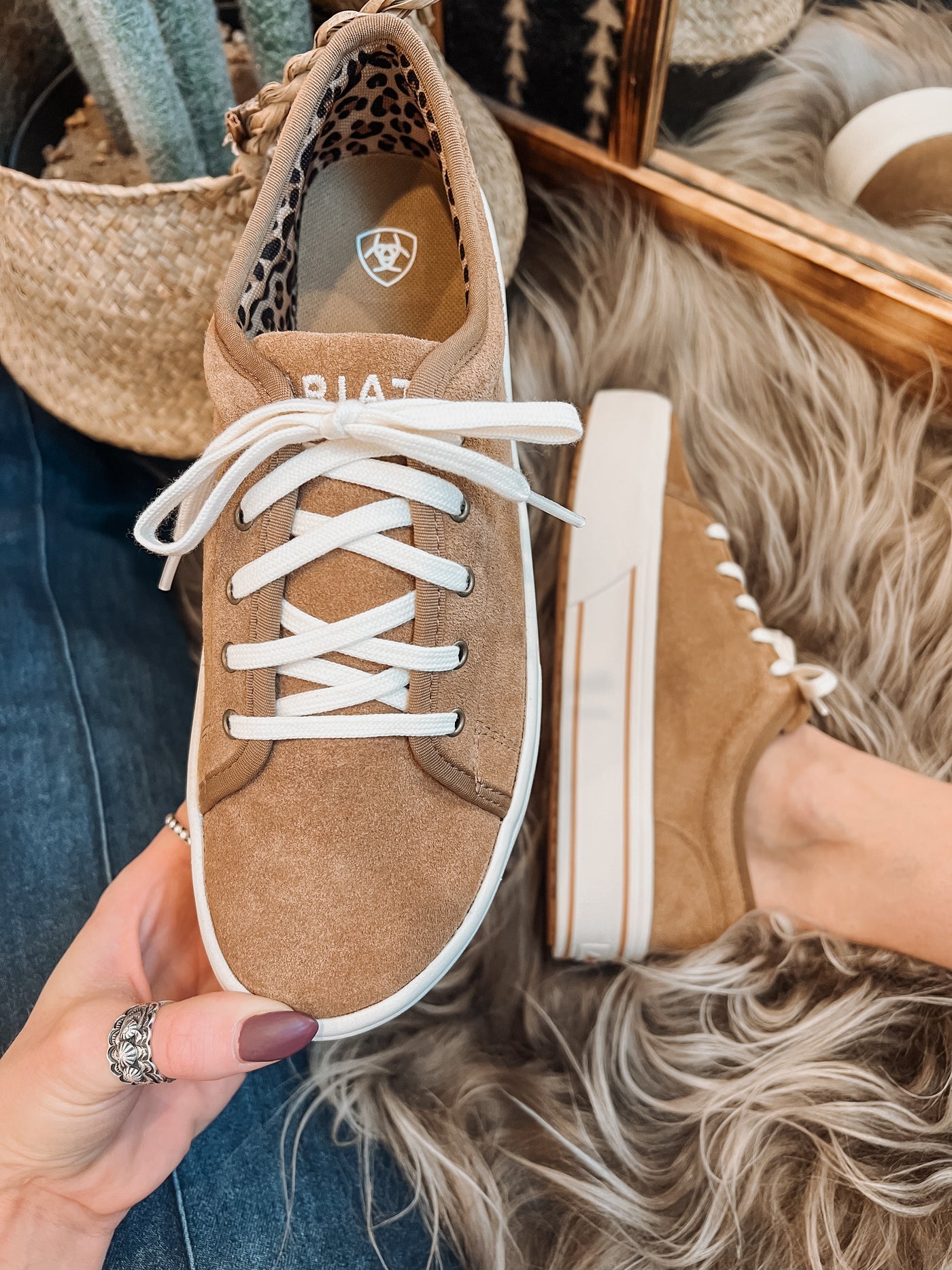 The Skylar Sneaker by Ariat - Dark Tan Suede