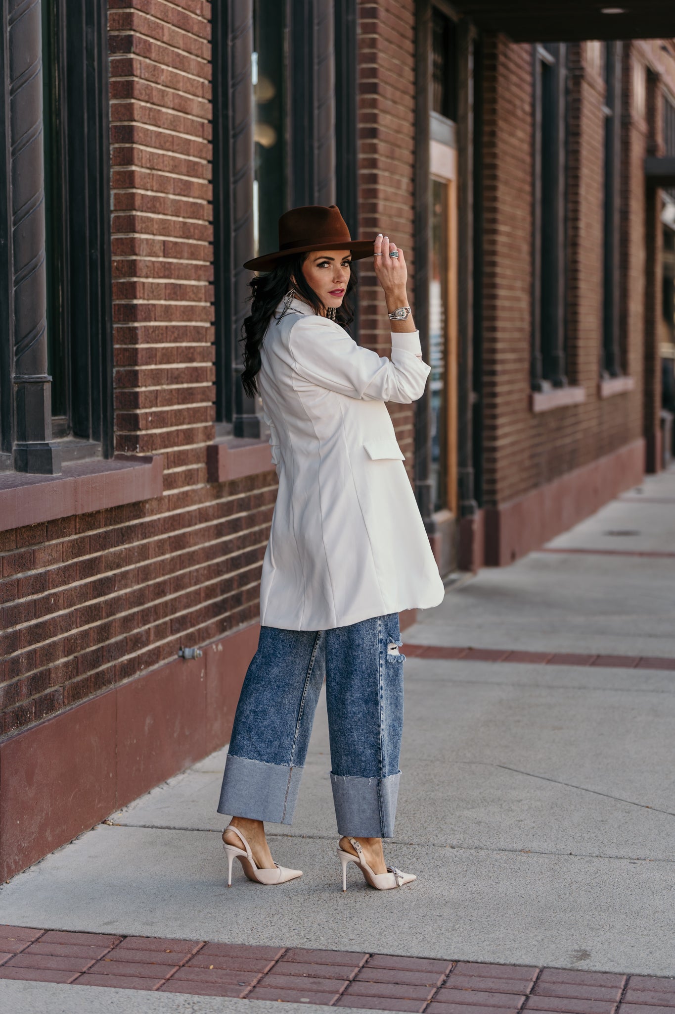 The Trevor Boyfriend Blazer - White