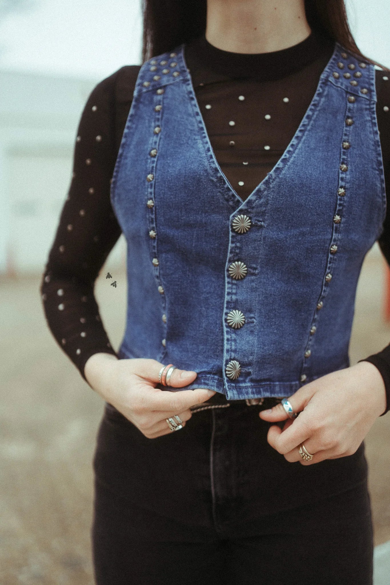 Pecos Queen Vest - Blue Denim