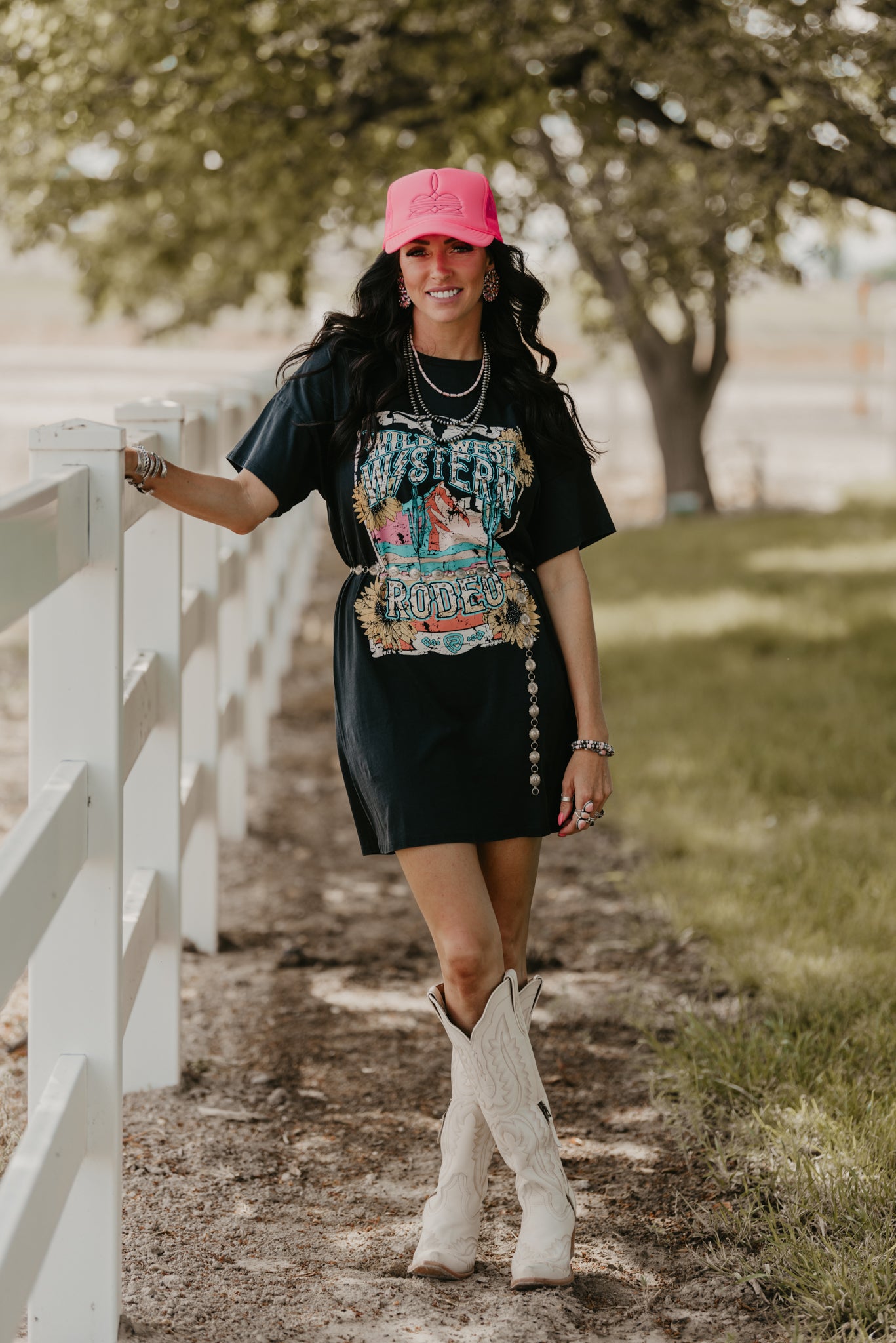 Wild West Western Rodeo T-Shirt Dress