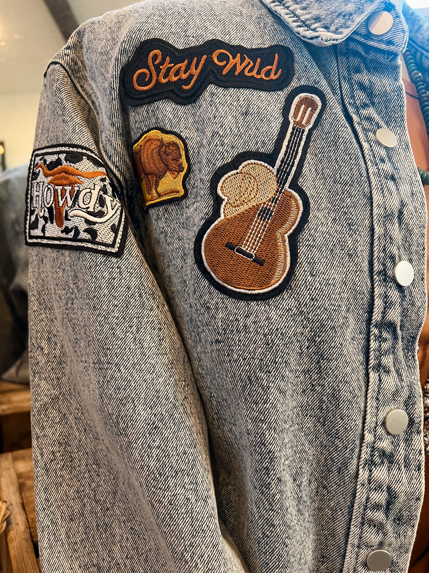 Western Patch Denim Jacket