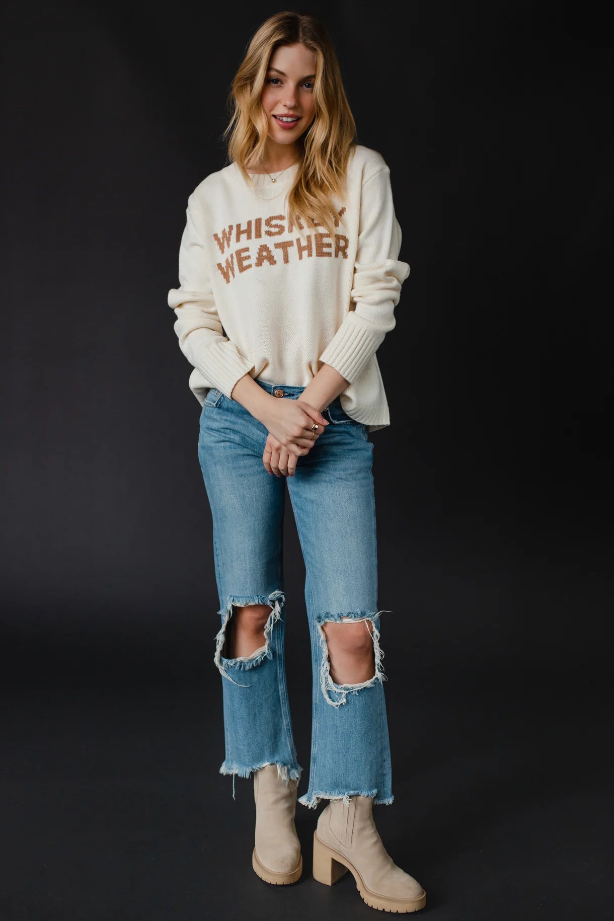 Whiskey Weather Sweater - Cream