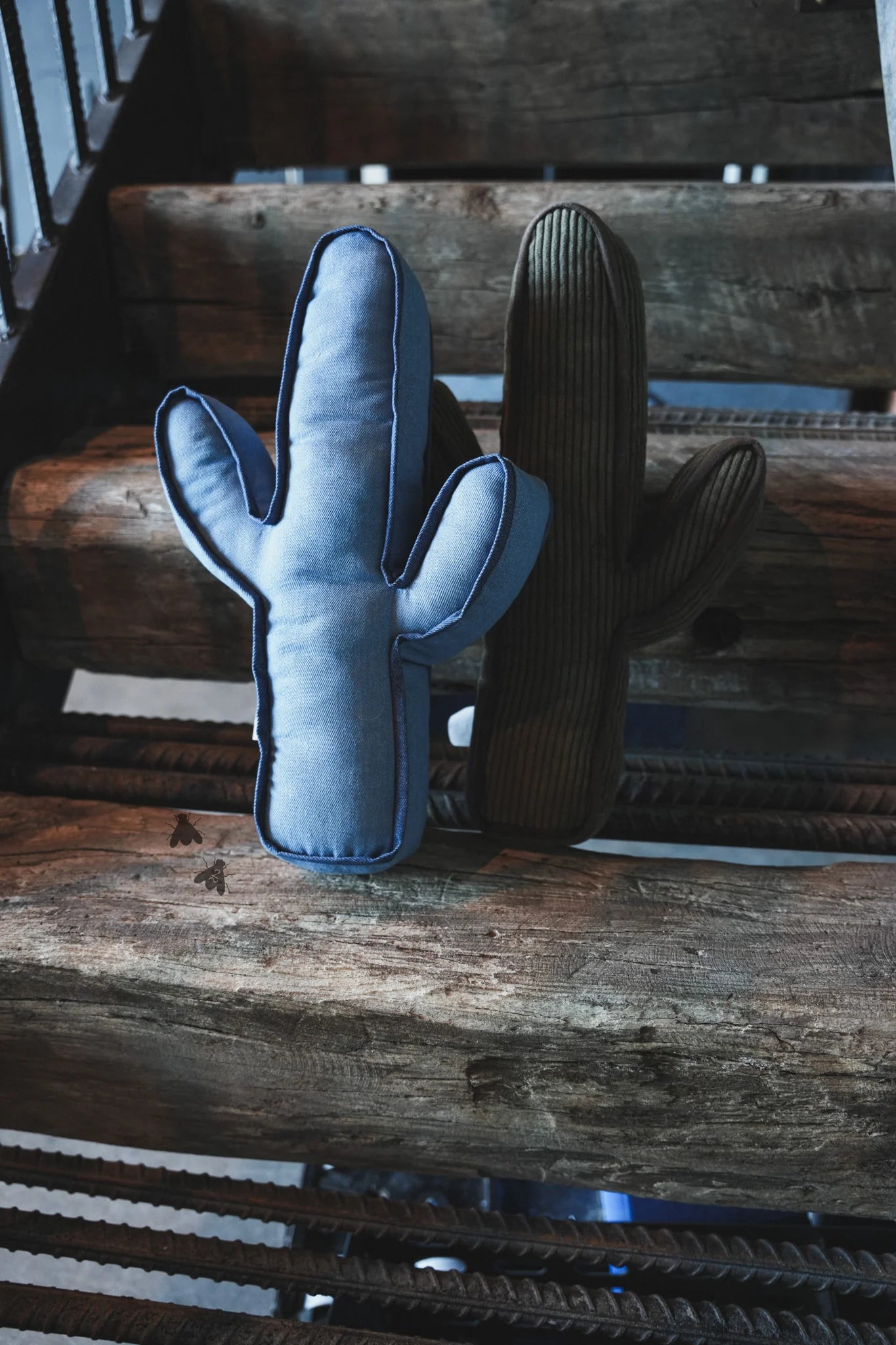 Kick A Cactus Pillow - Denim