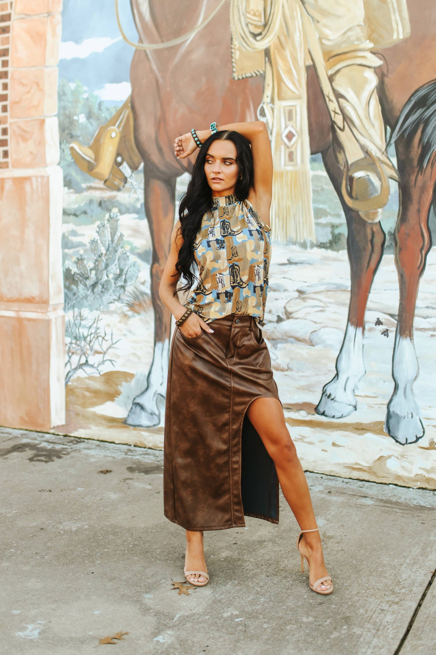 Limousine Leather Skirt