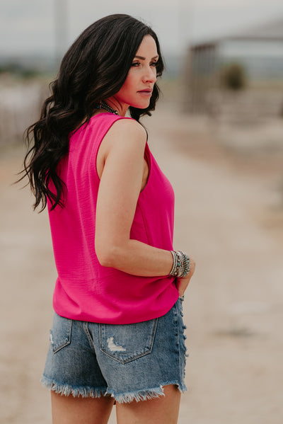 The Beach Bar Tank - Hot Pink