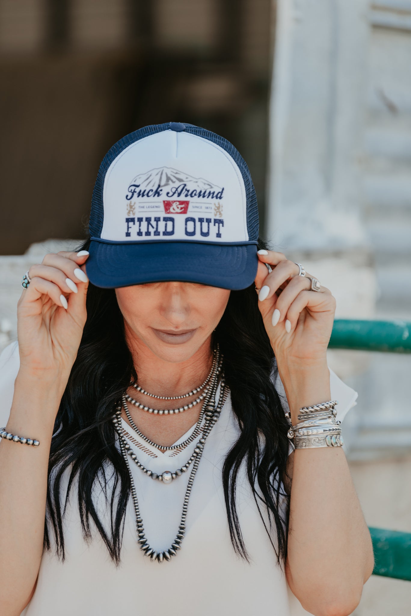 F Around & Find Out Trucker Hat - Blue