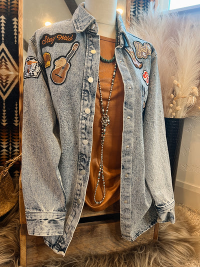 Western Patch Denim Jacket