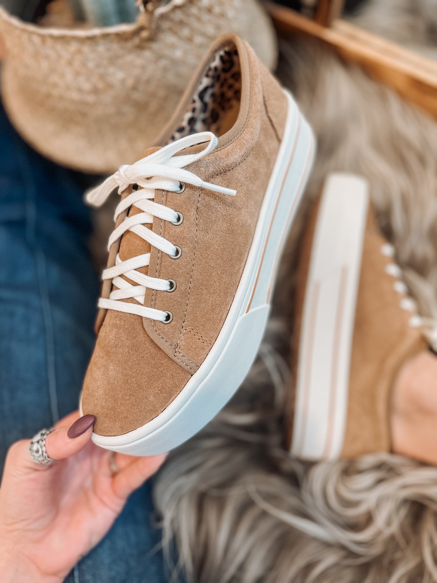 The Skylar Sneaker by Ariat - Dark Tan Suede