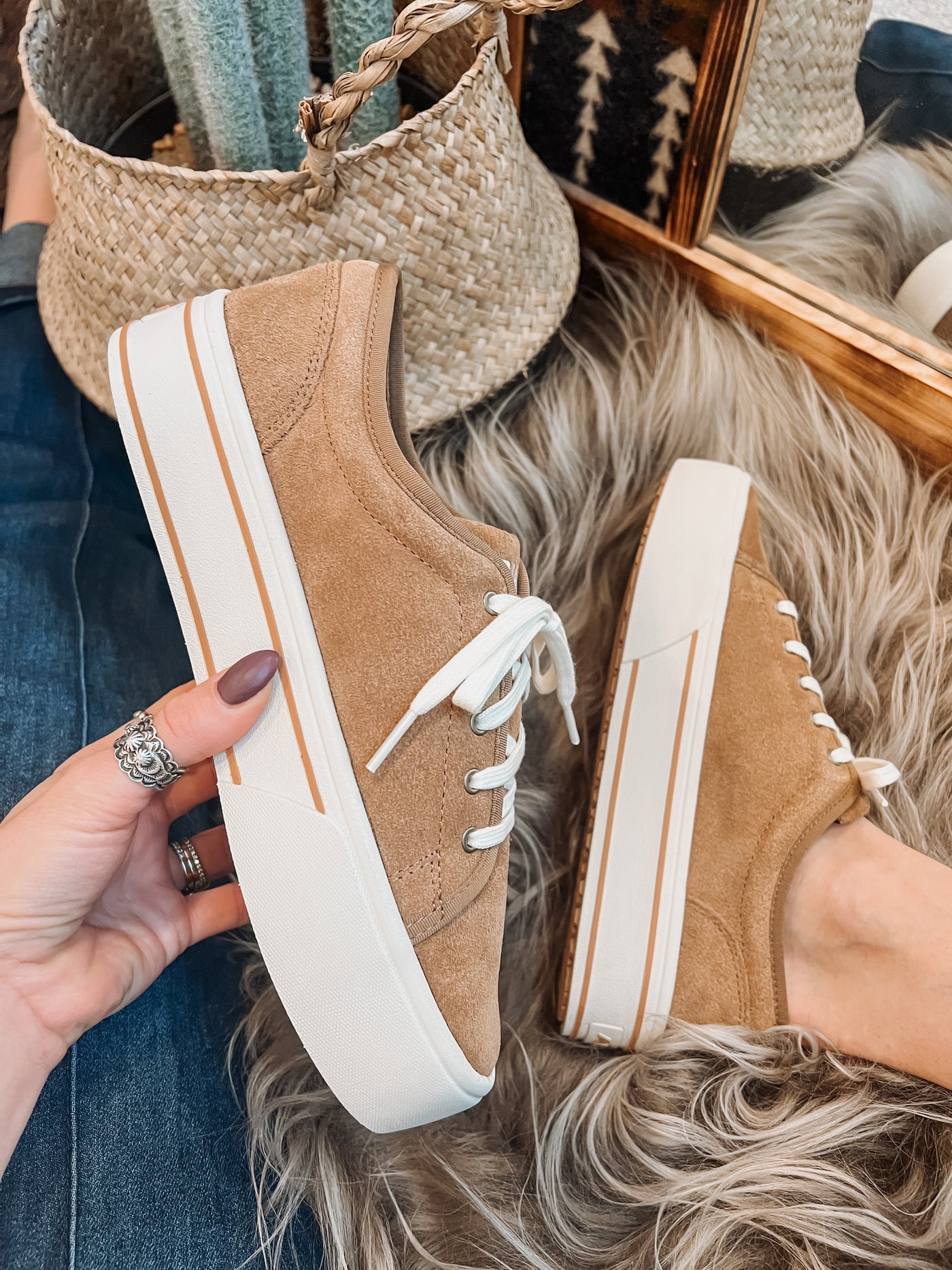 The Skylar Sneaker by Ariat - Dark Tan Suede