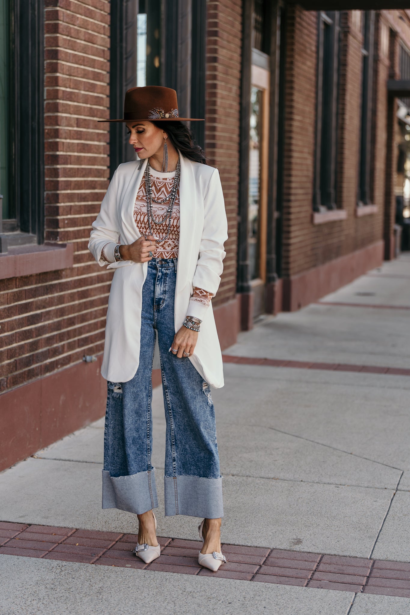 The Trevor Boyfriend Blazer - White