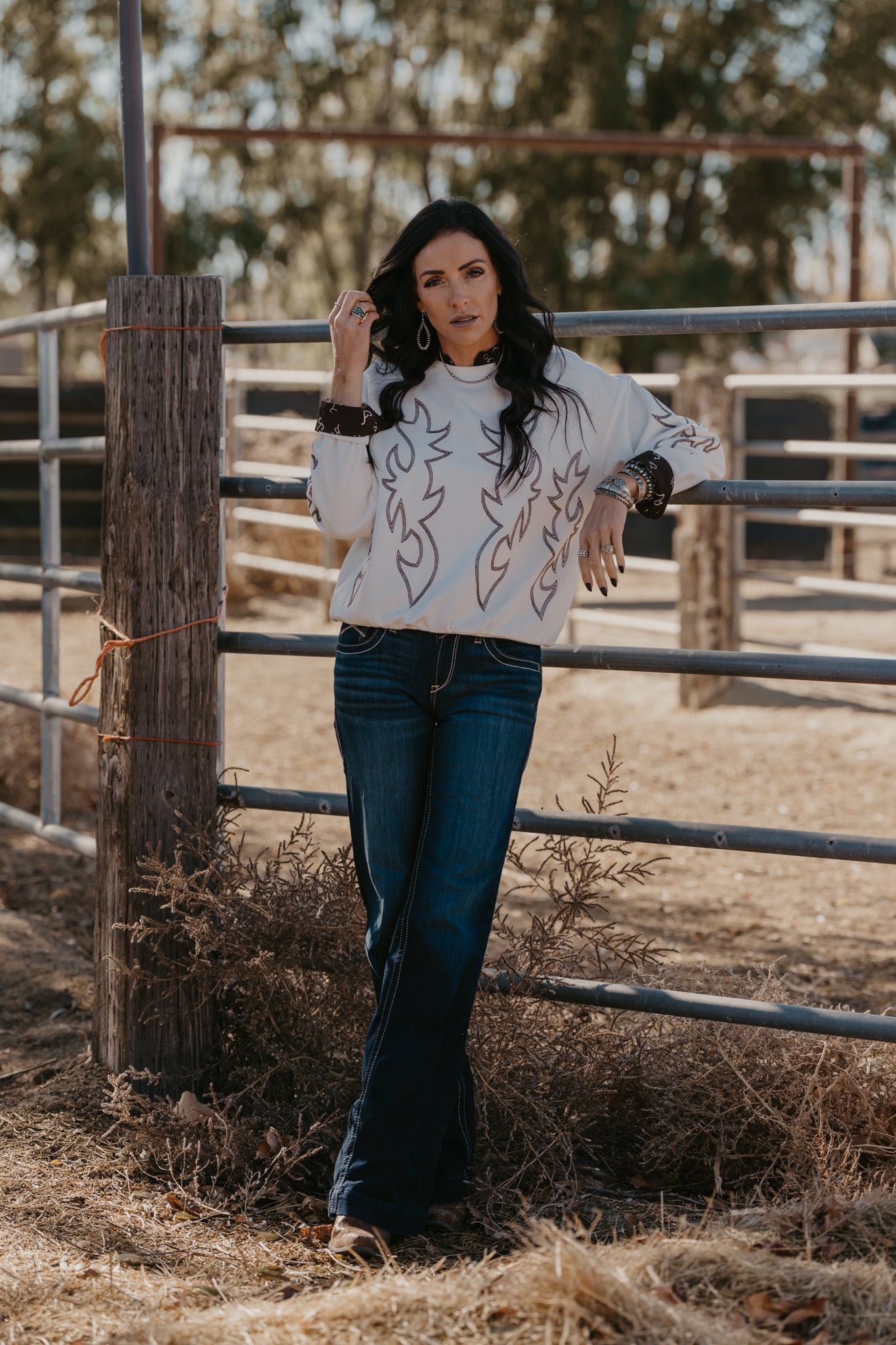 Old Timer Boot Stitch Sweatshirt - White