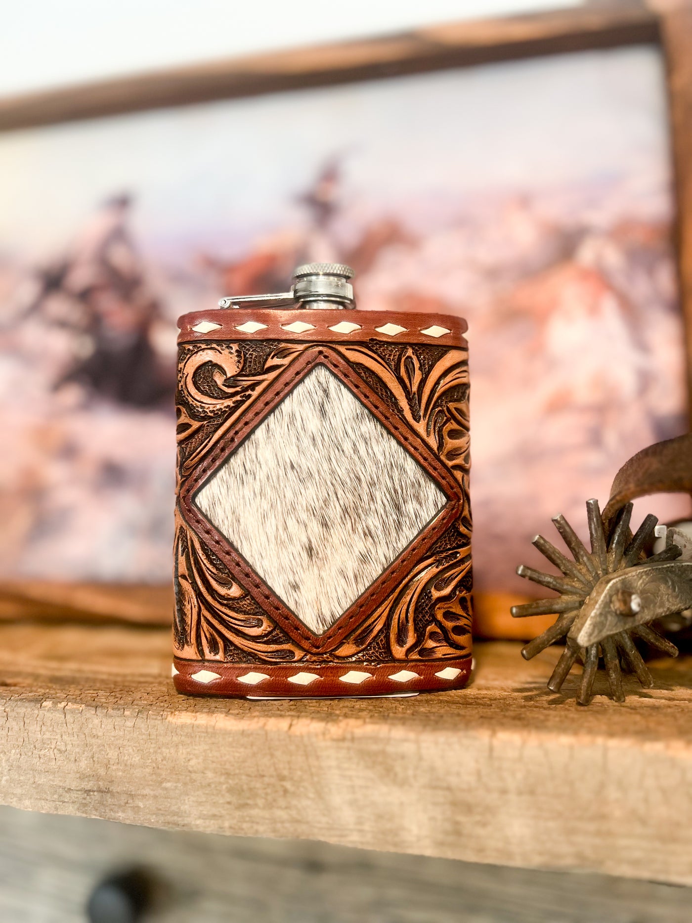 Flask - 8oz - Cowhide - Opt. 1