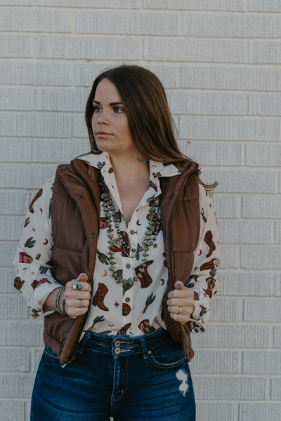 Swirls Faux Leather Vest by Ariat