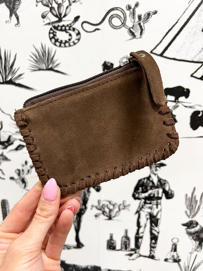 Boot Stitch Card Holder - Brown