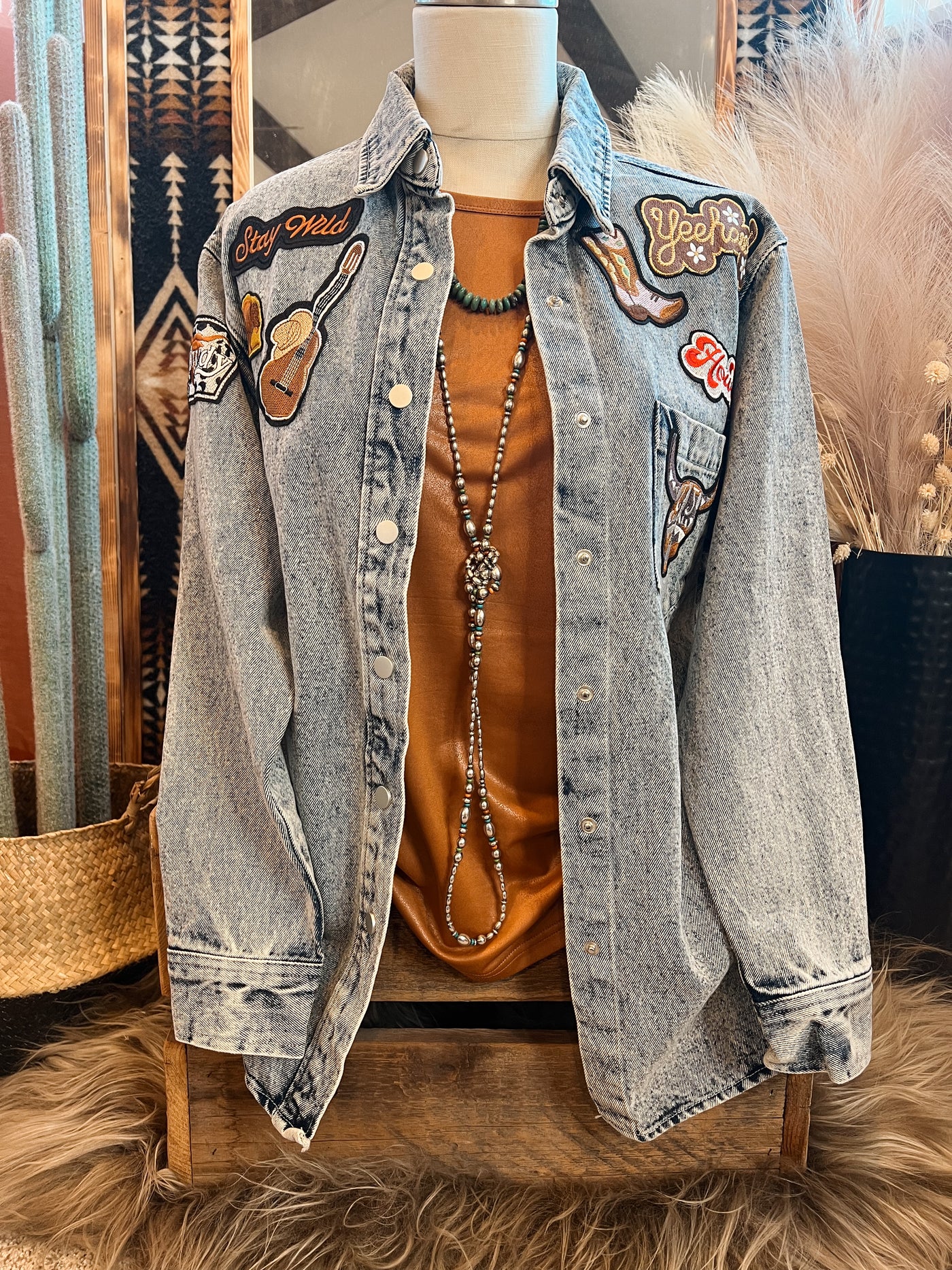 Western Patch Denim Jacket