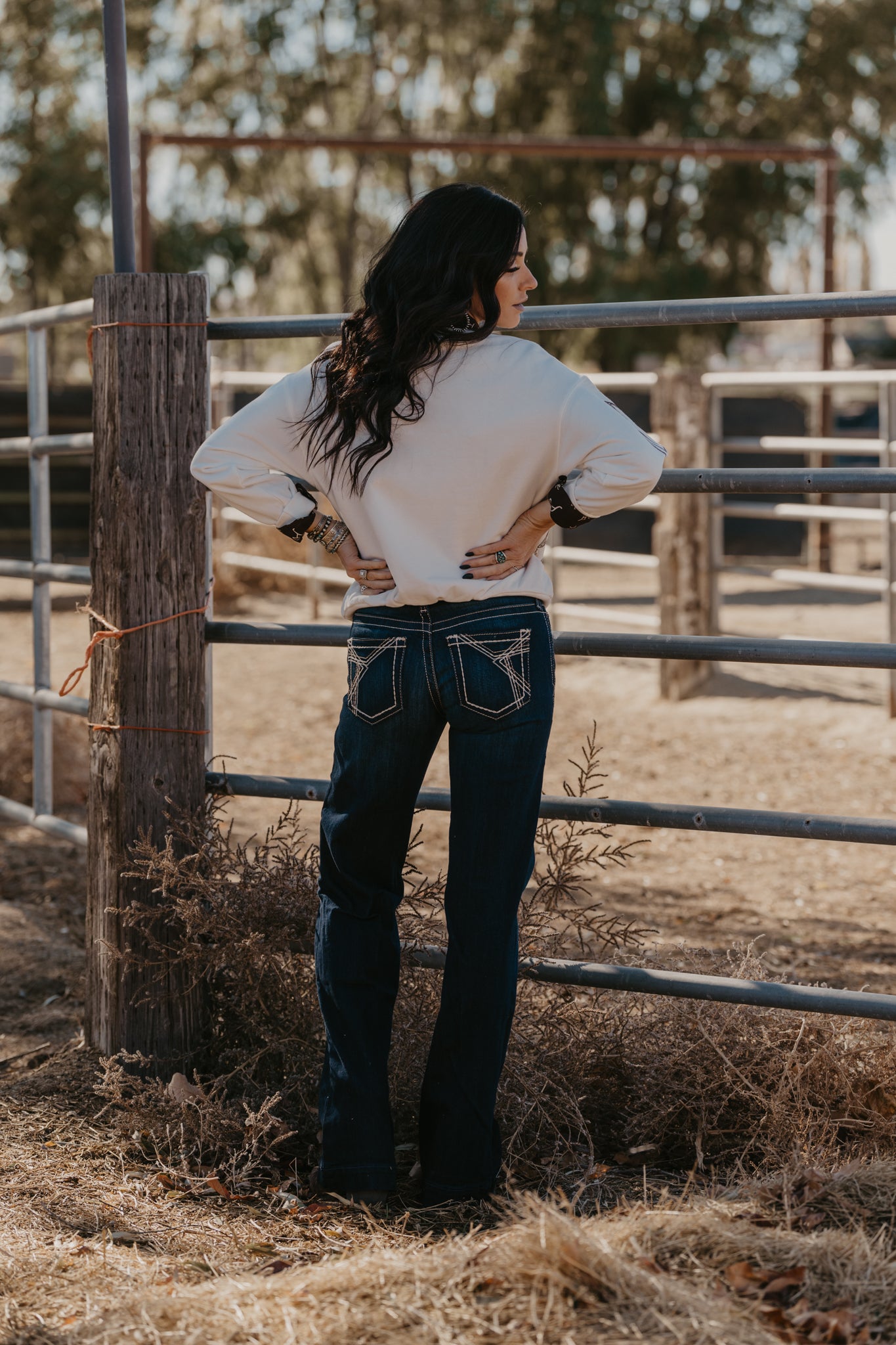 Old Timer Boot Stitch Sweatshirt - White