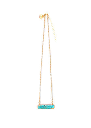 West & Co Turquoise Bar - Gold