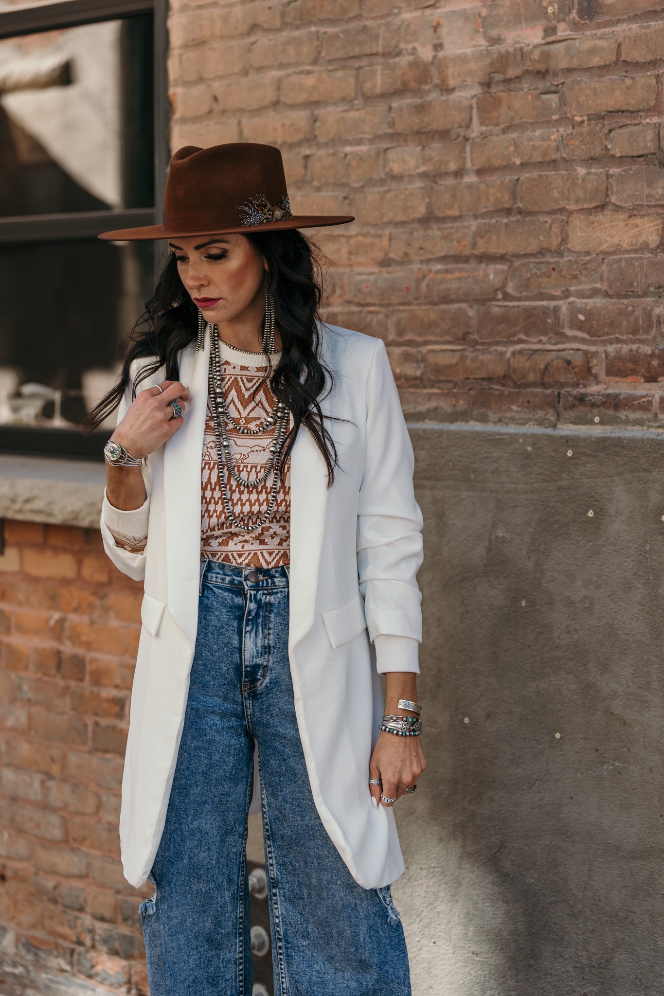 The Trevor Boyfriend Blazer - White