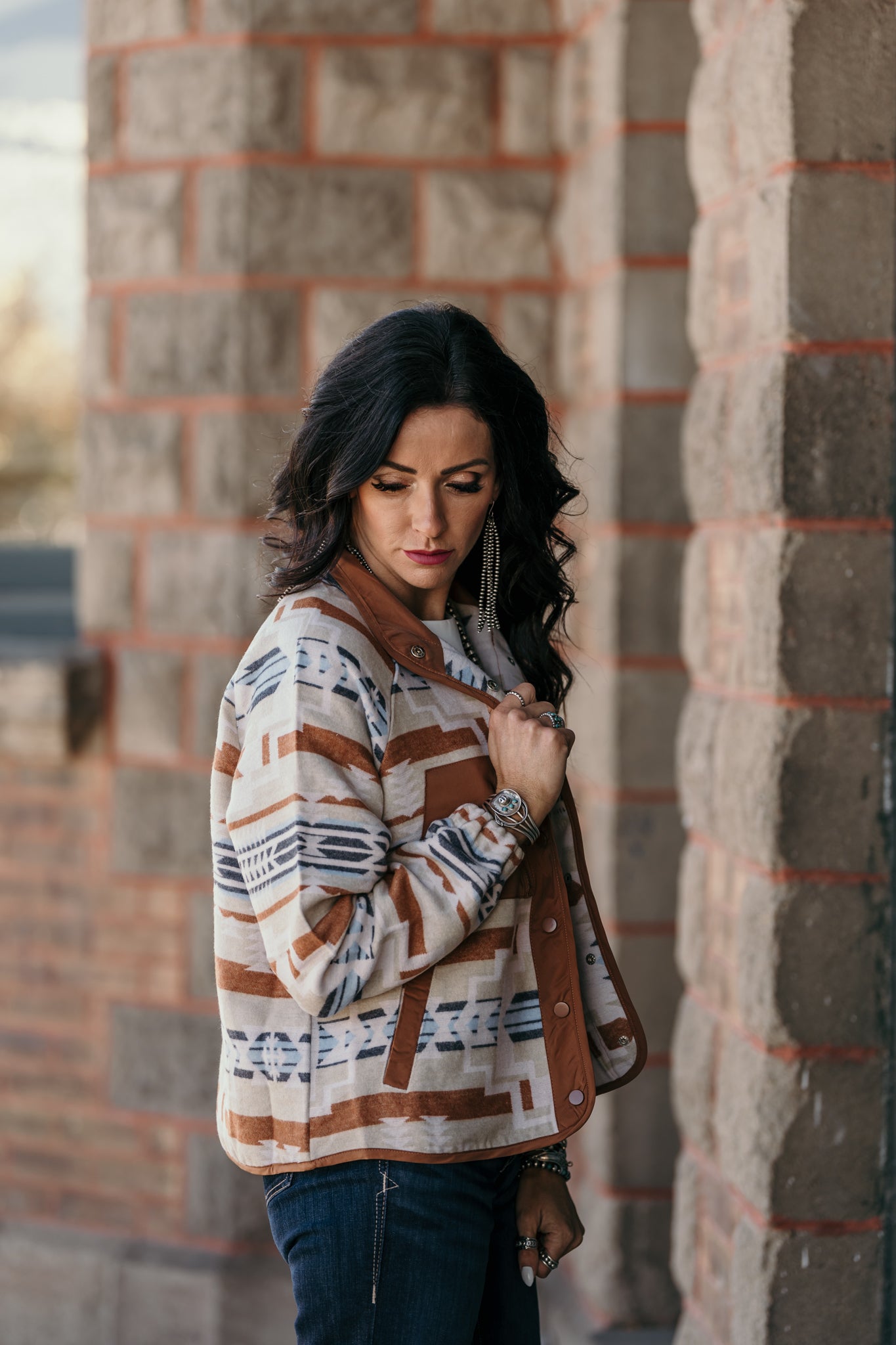 The Braxton Jacket - Copper Aztec