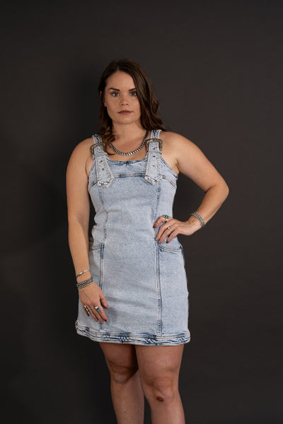 Buckle Me Up Dress - Denim