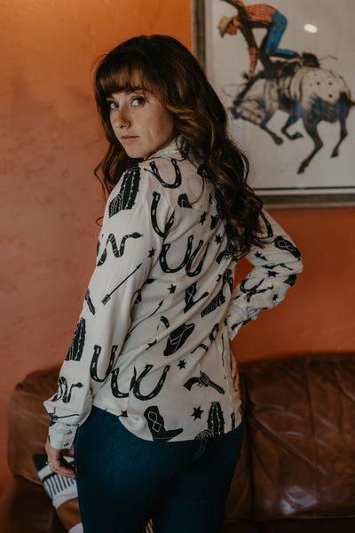 The Six Shooter Blouse - Black