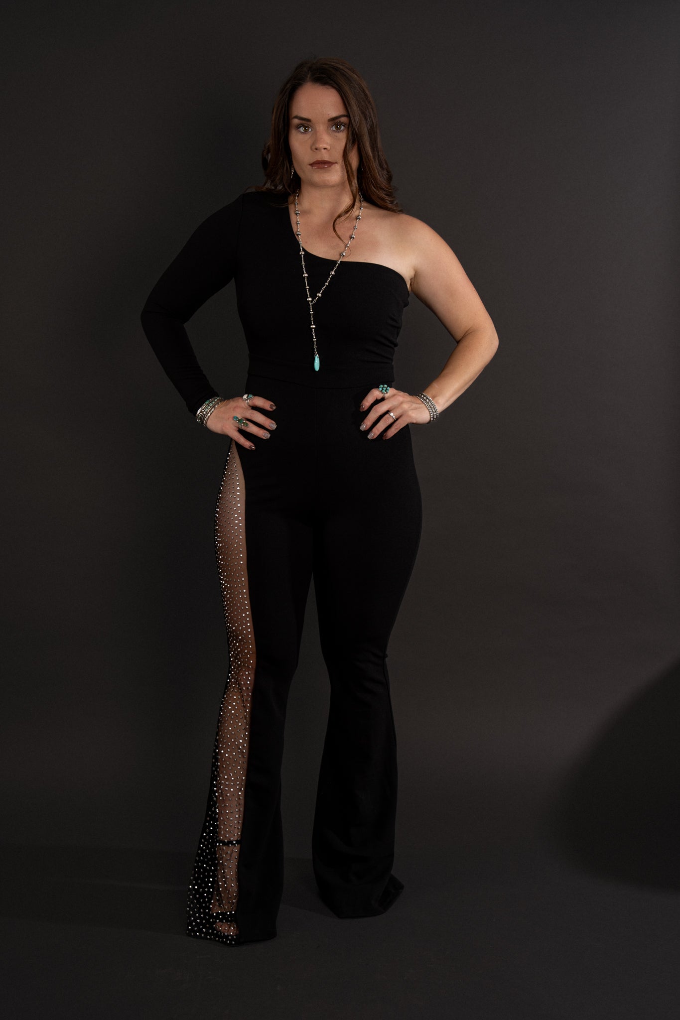 The Goddess Rhinestone Jumpsuit