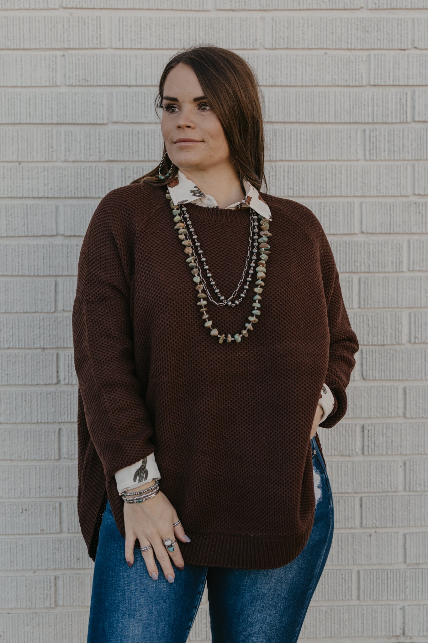 The Slate Creek Sweater - Brown