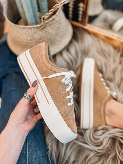 The Skylar Sneaker by Ariat - Dark Tan Suede