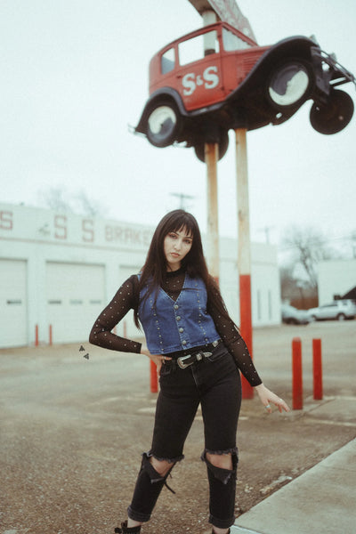 Pecos Queen Vest - Blue Denim