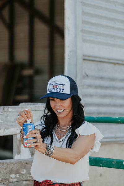 F Around & Find Out Trucker Hat - Blue