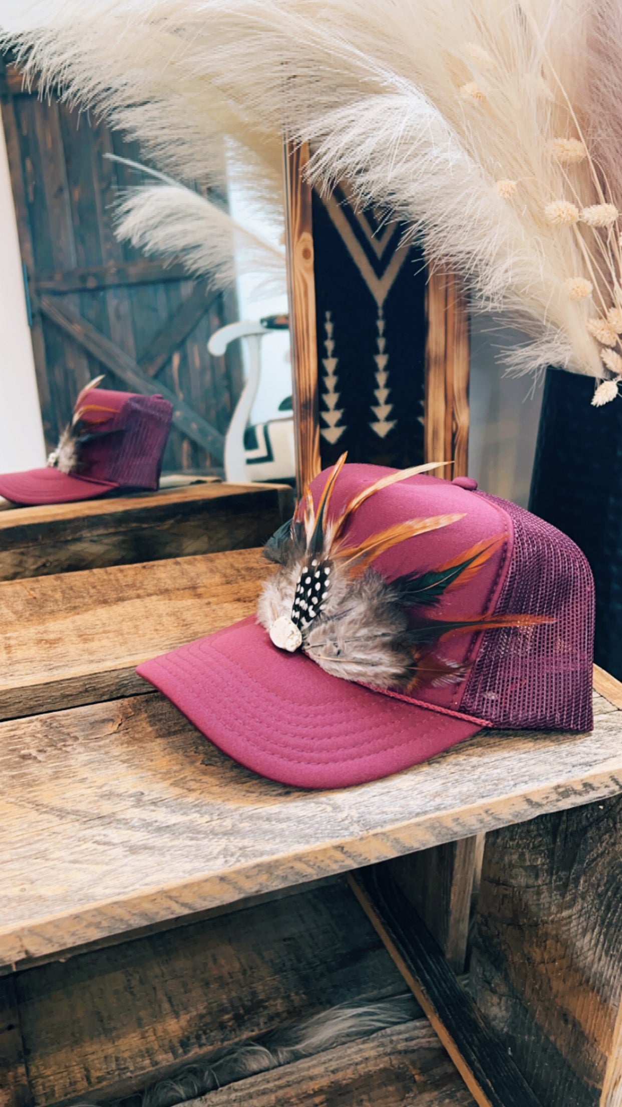 The Lainey Trucker Hat - Burgundy