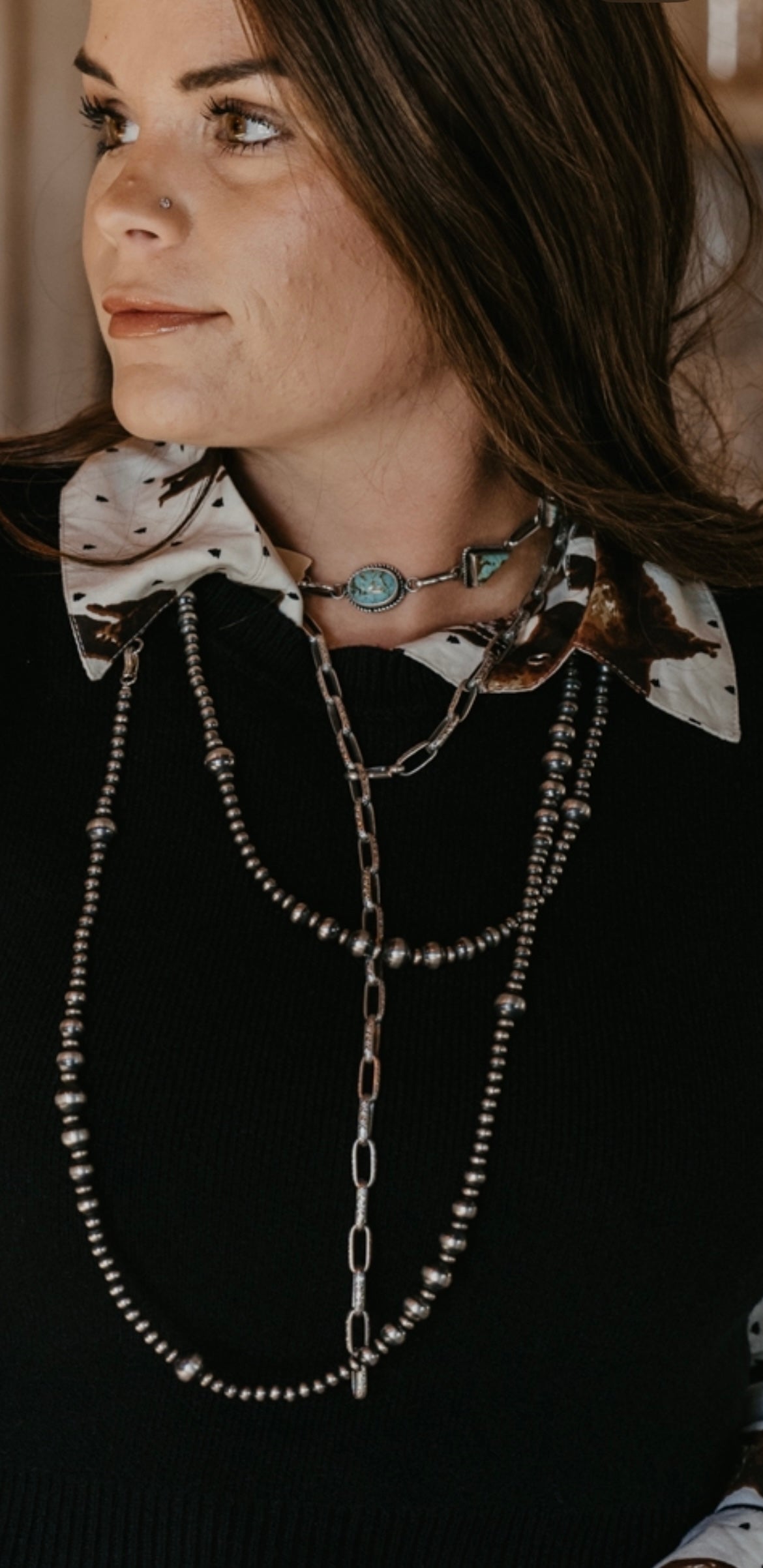 The Luxe Navajo Pearl Necklace