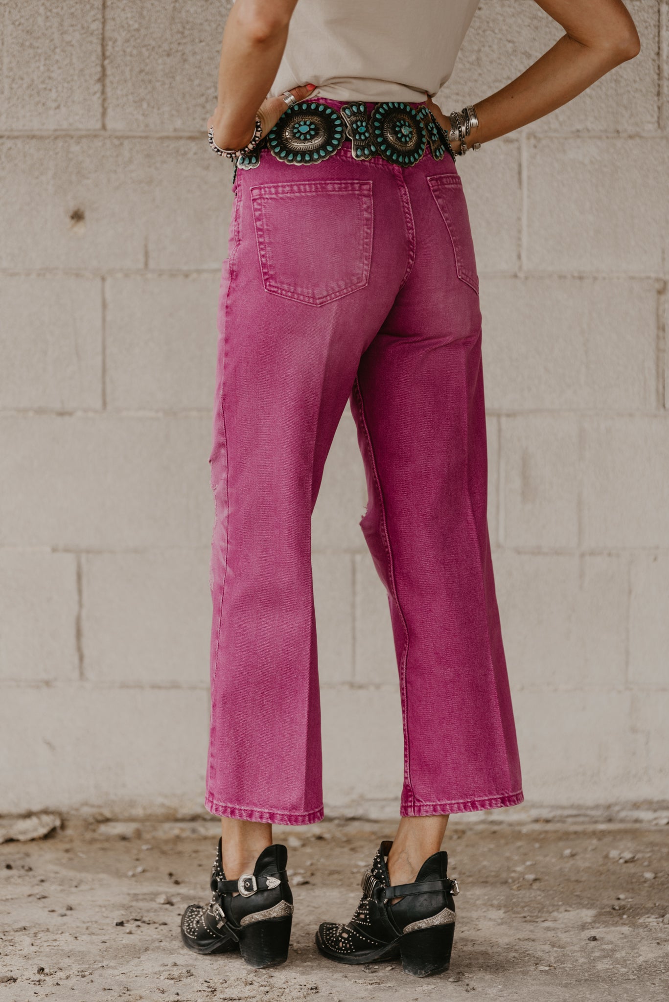 Bold Glamour Pink Tomboy Crop Jeans by Ariat