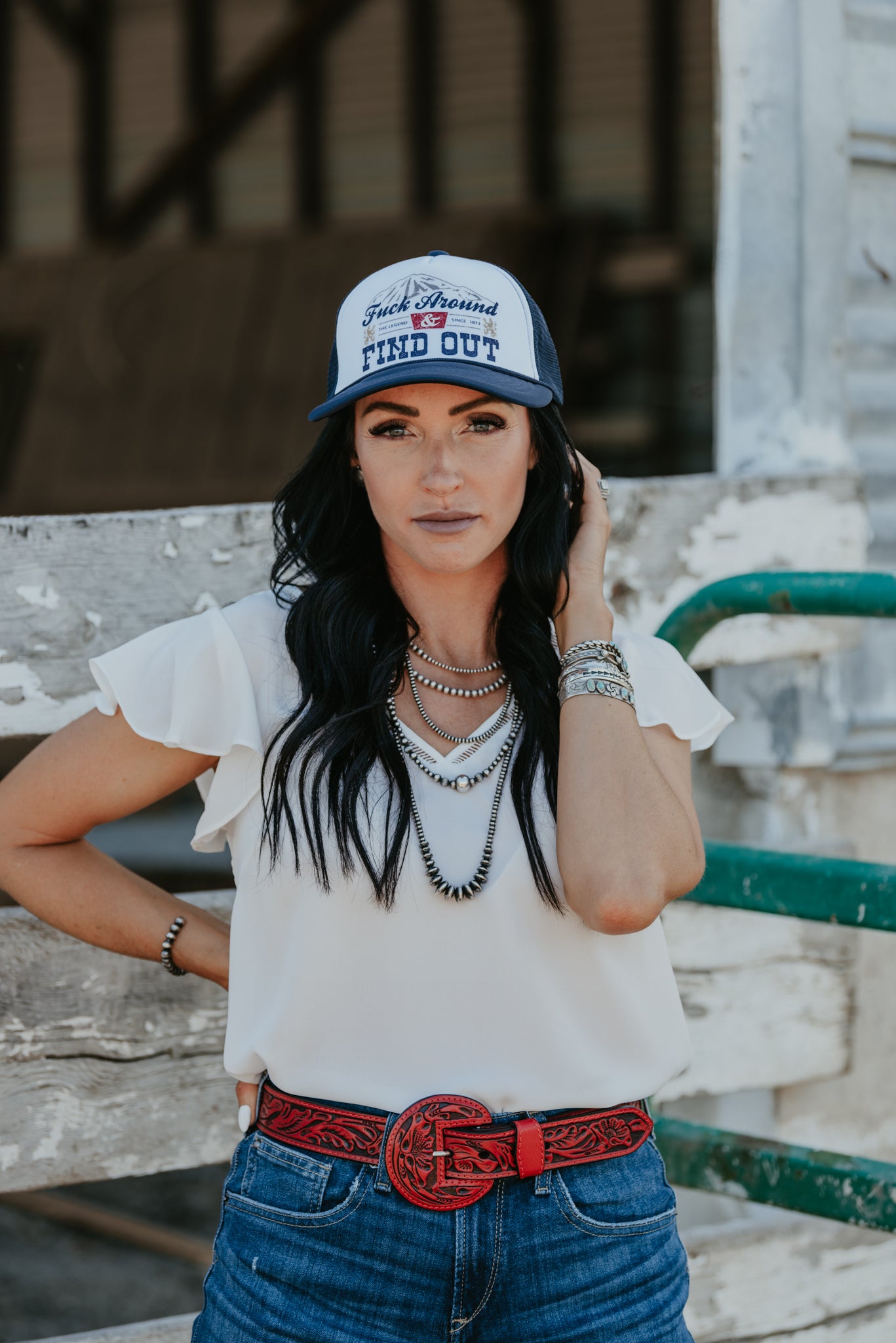 F Around & Find Out Trucker Hat - Blue