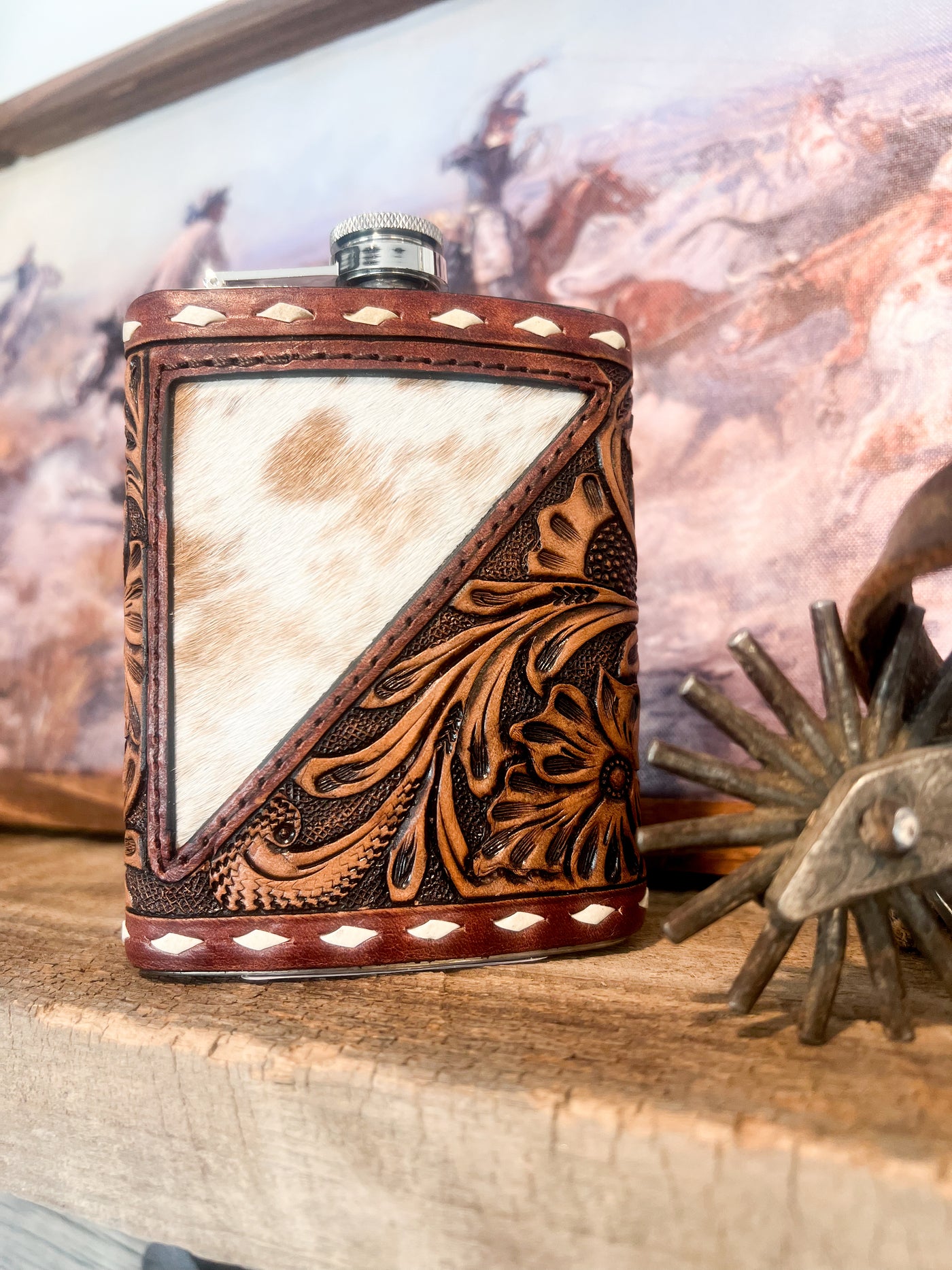 Flask - 8oz - Cowhide - Opt. 5