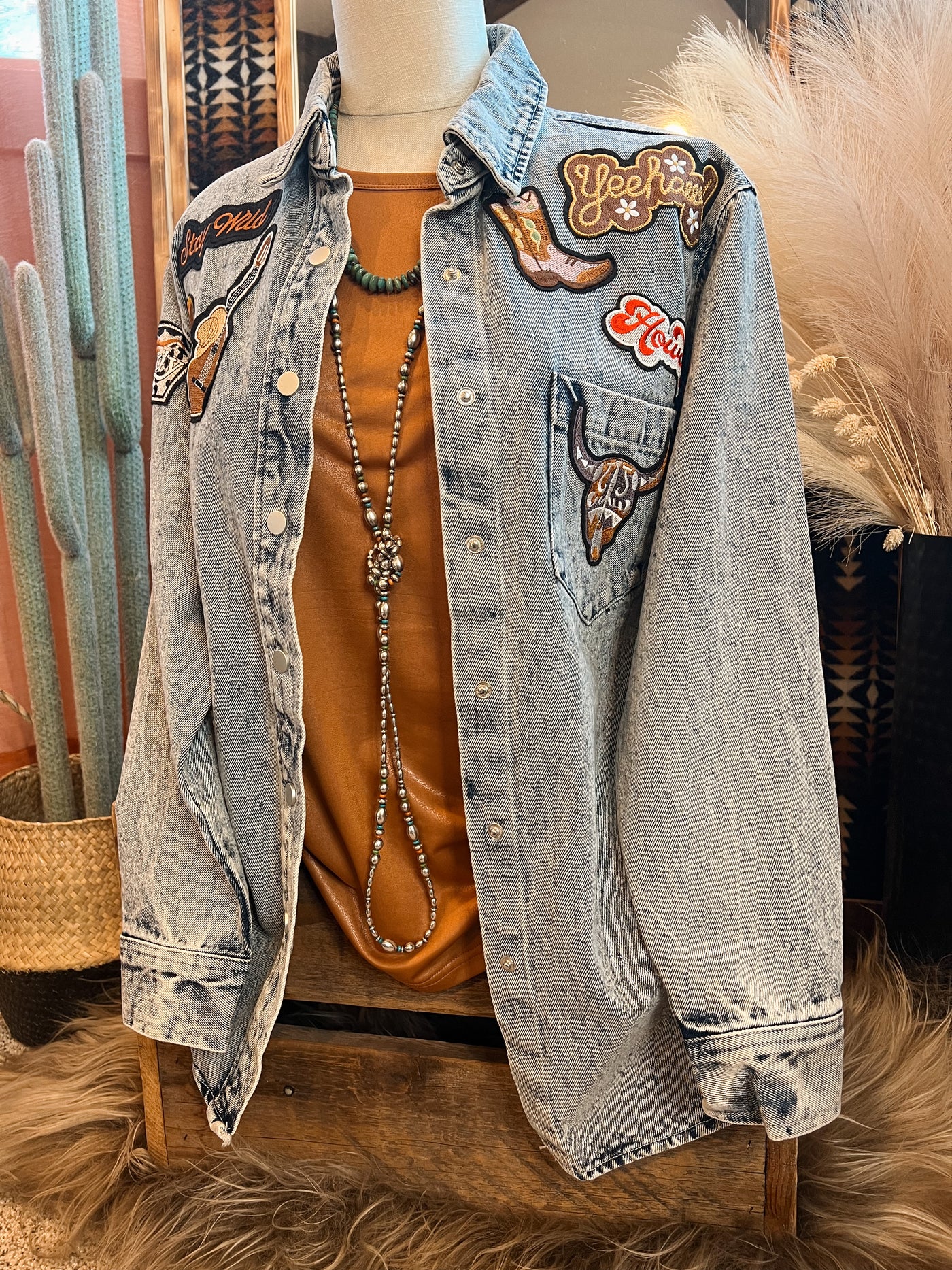 Western Patch Denim Jacket