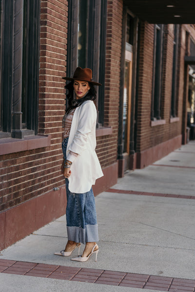 The Trevor Boyfriend Blazer - White