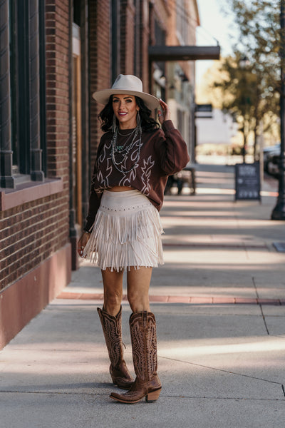 Old Timer Boot Stitch Sweatshirt - Brown