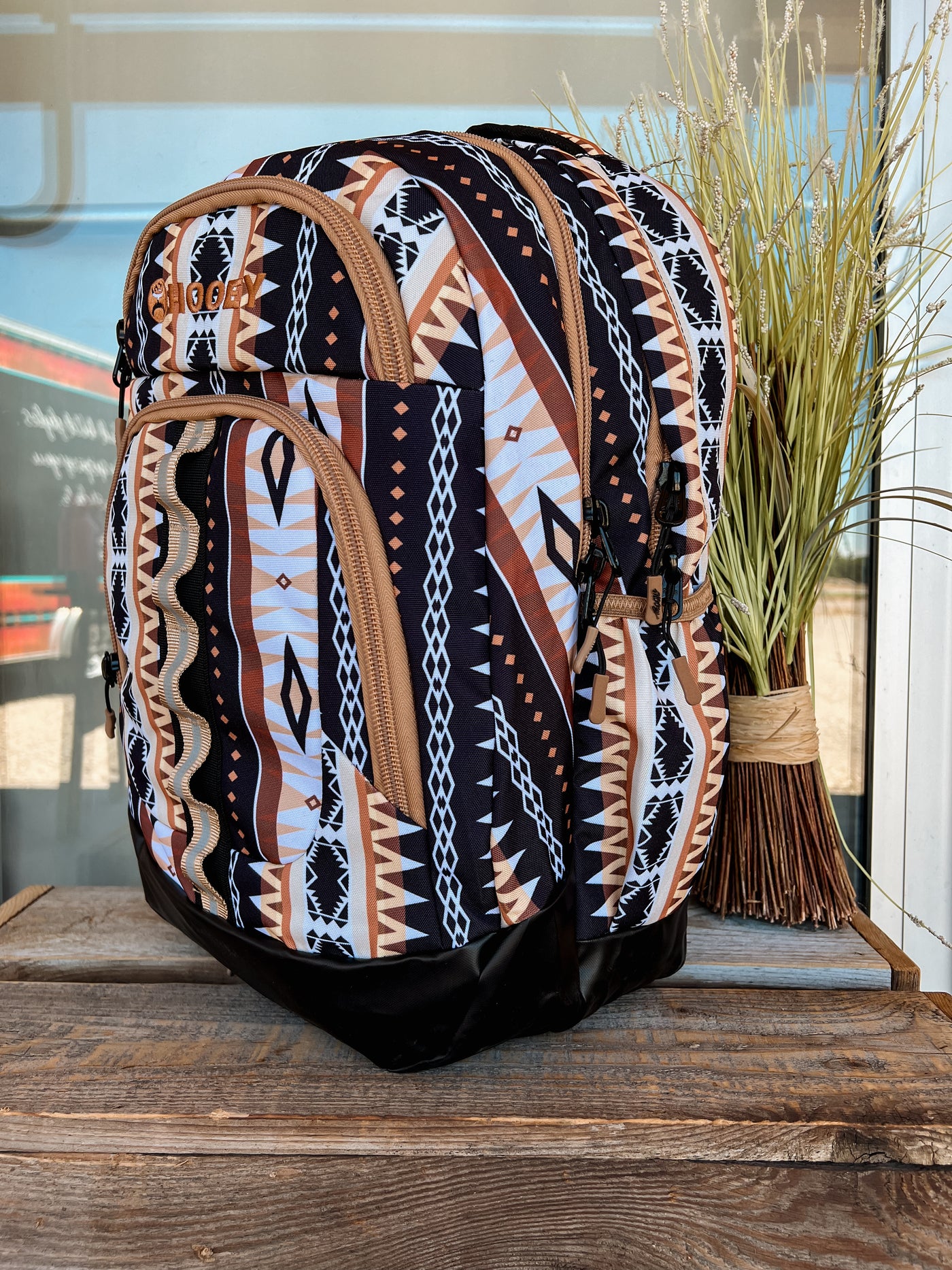 Ox Backpack by Hooey - Rust & Tan Aztec