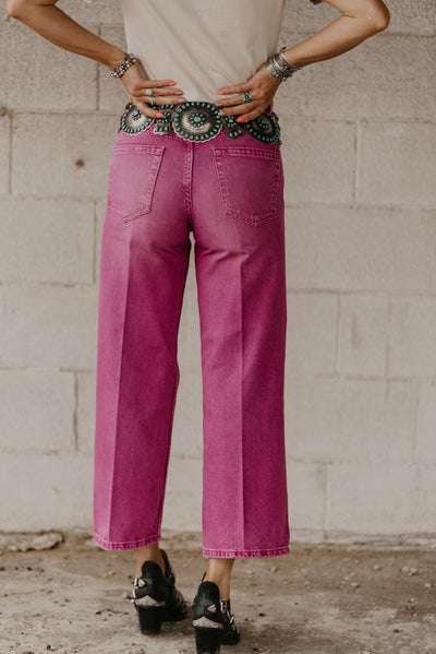 Bold Glamour Pink Tomboy Crop Jeans by Ariat