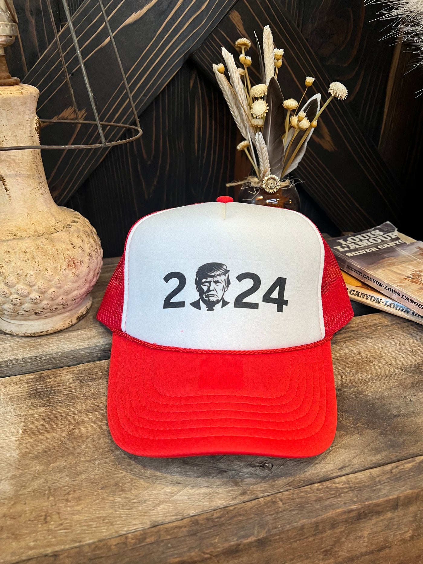 2024 Trump Hat - White & Red