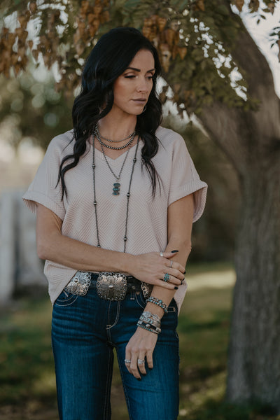 Truckee Textured Blouse - Sand