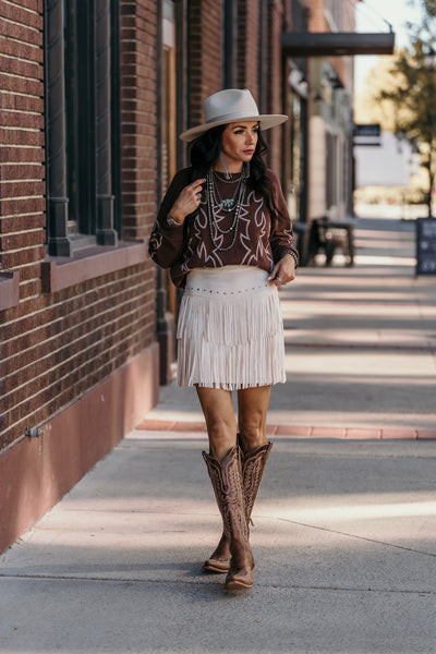 Old Timer Boot Stitch Sweatshirt - Brown