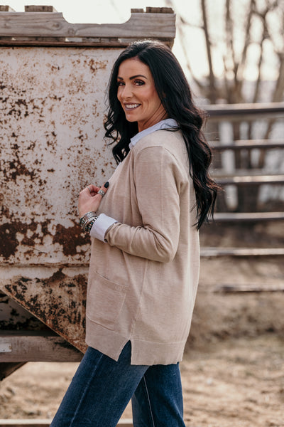 The Jasper Cardigan - Taupe